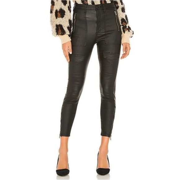 Free People Kaelin Faux Leather Moto 